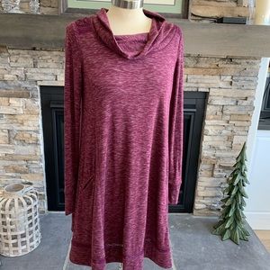 Anthropologie Saturday Sunday cowl neck crochet